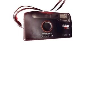 Vivitar PS44 Film Camera Black - For Parts, Rewinder Not Working Proper. Film In